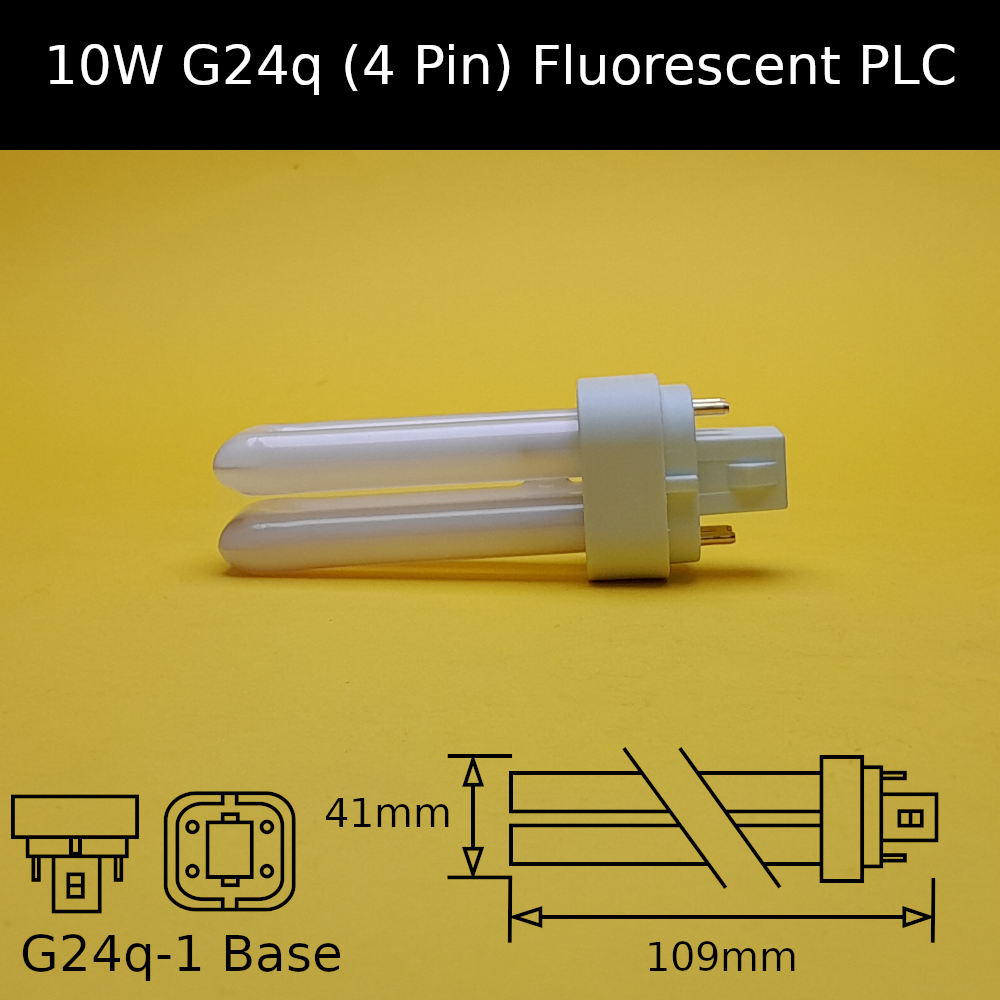 10W G24q (4 Pin) Fluorescent PLC