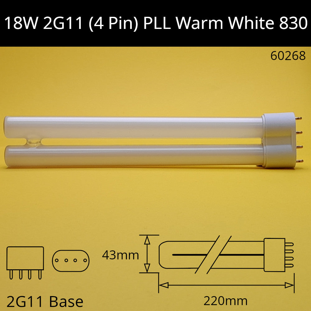 18W 2G11 (4 pin) Fluorescent PLL