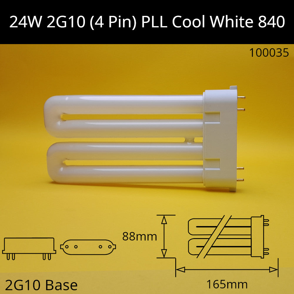 24W 2G10 (4 pin) Twin PLL 4,000K Cool White 840 Compact Fluorescent
