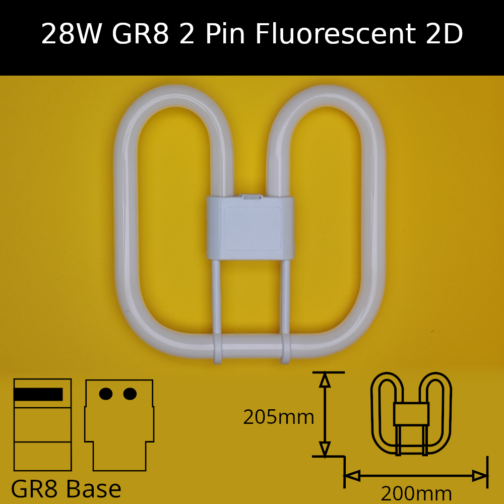 28W GR8 (2 Pin) 2D Compact Fluorescent