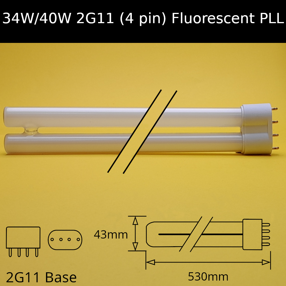 34W/40W 2G11 (4 pin) Fluorescent PLL