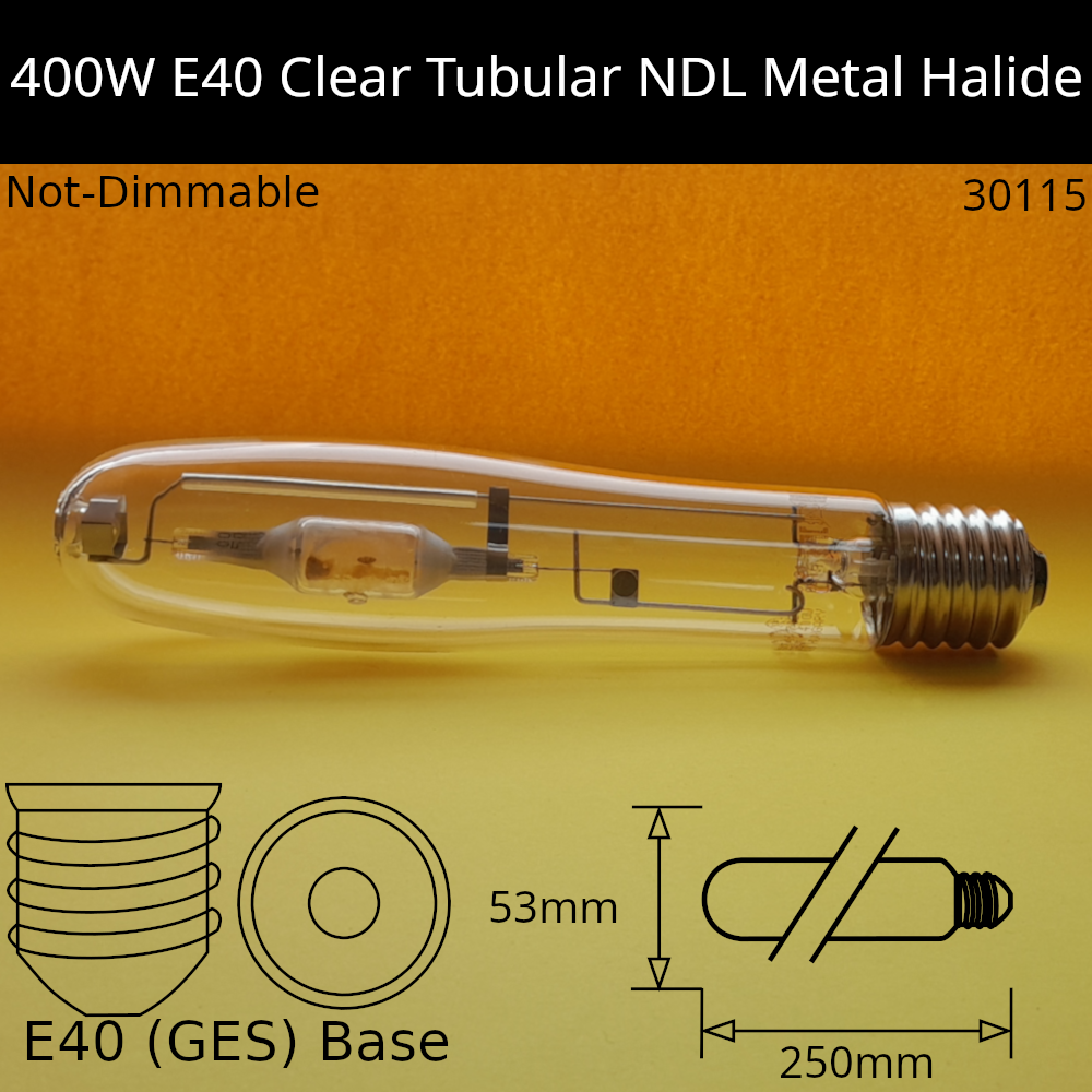 400W GES Tubular Clear NDL Metal Halide