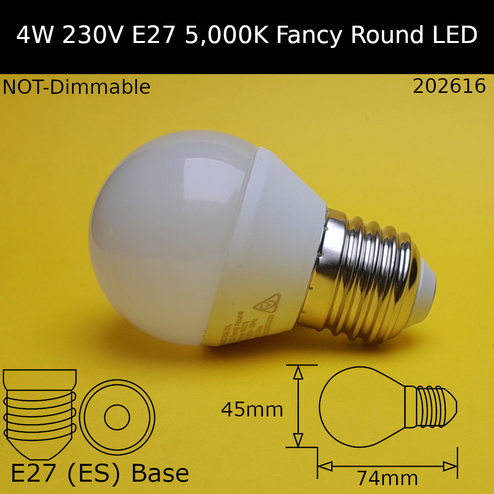 LED Frosted Fancy Round