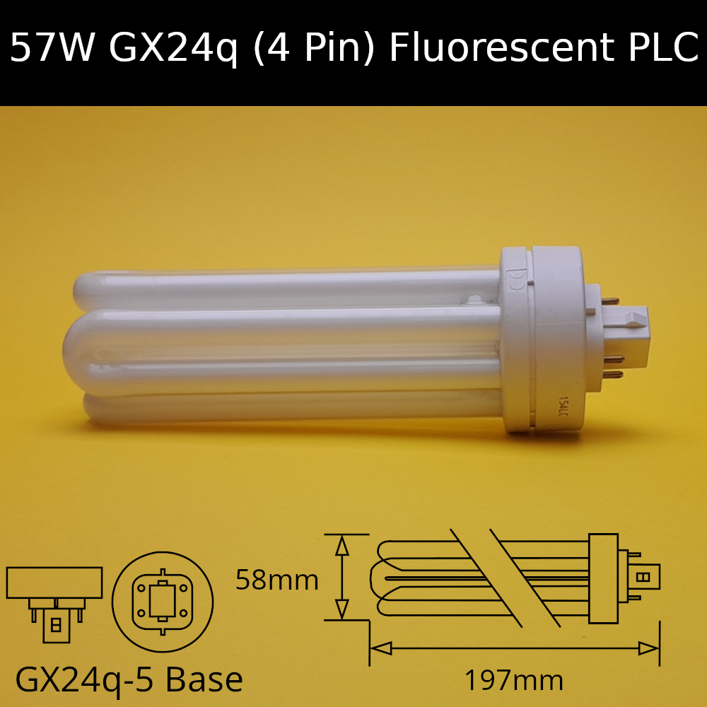57W GX24q (4 Pin) Fluorescent PLC