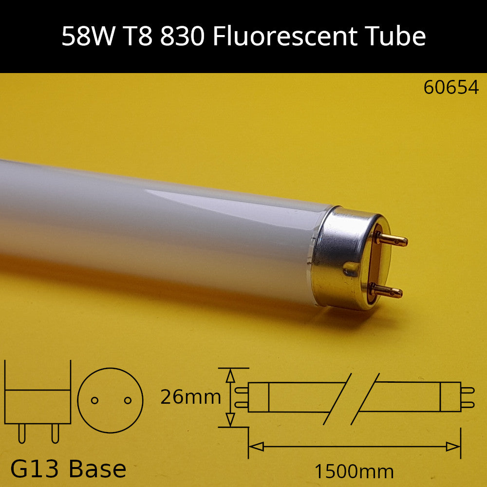 58W T8 1500mm Fluorescent Tubes