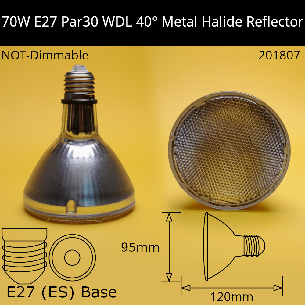 70W ES Par30 WDL 40° Reflector Metal Halide
