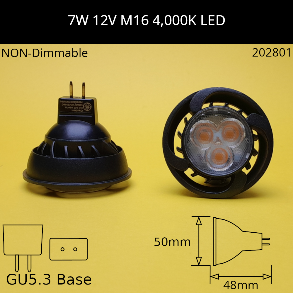 4000K - Cool White - 840 / 7W - Non Dimmable / 35