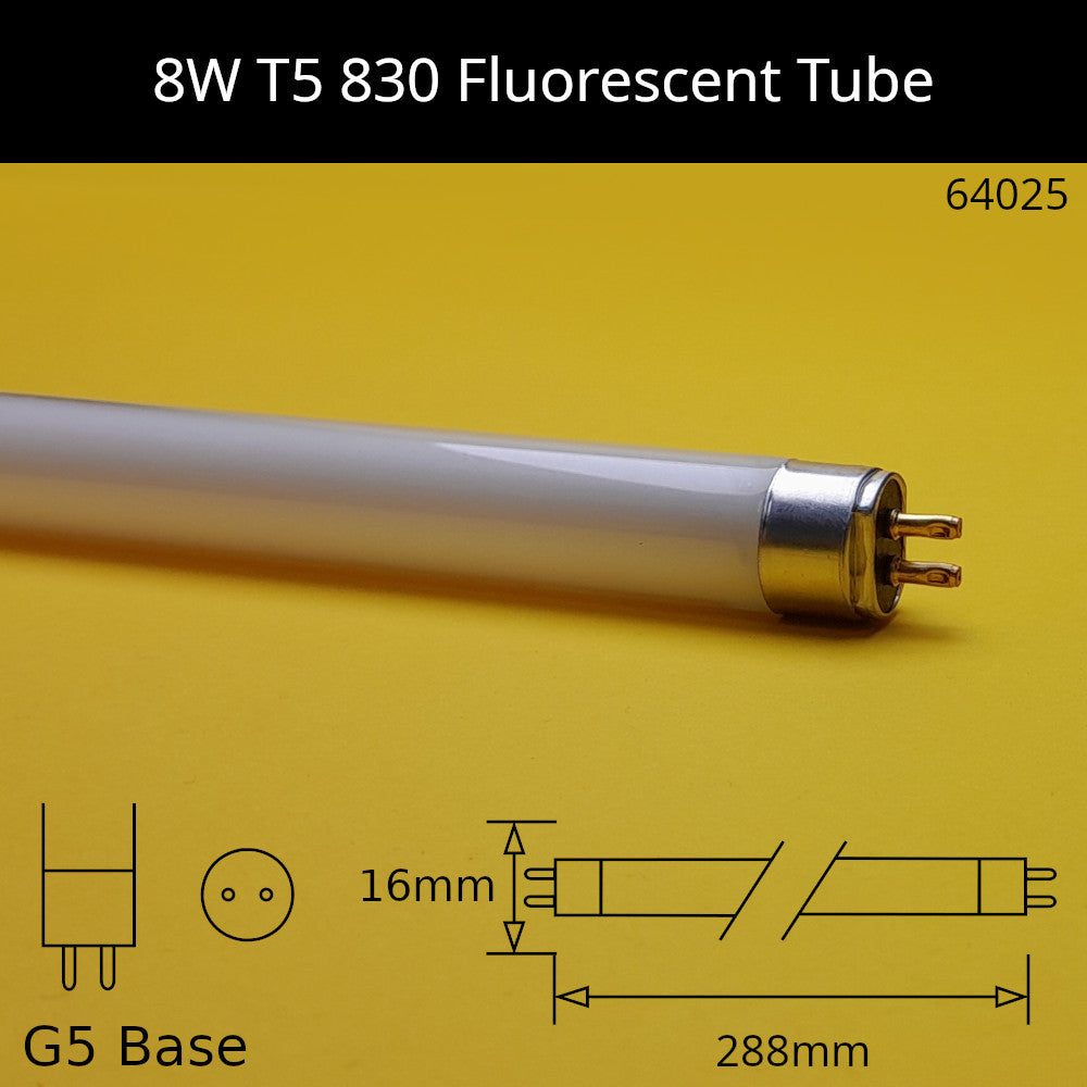 8W T5 288mm Fluorescent Tubes