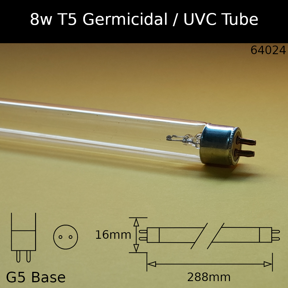 8W T5 UVC Germicidal Fluorescent Tube