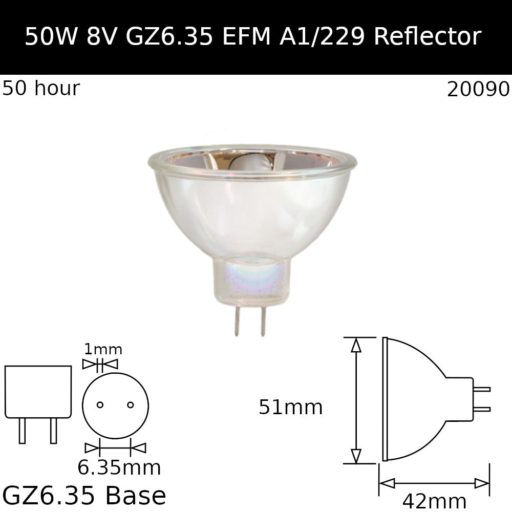 EFM 50W 8V GZ6.35 A1/229 - Osram Code 64607
