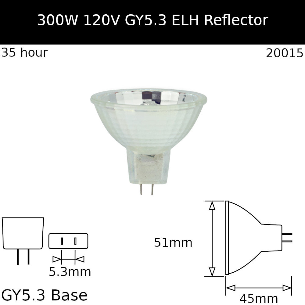 ELH 300W 120V GY5.3 - Osram Code 93518