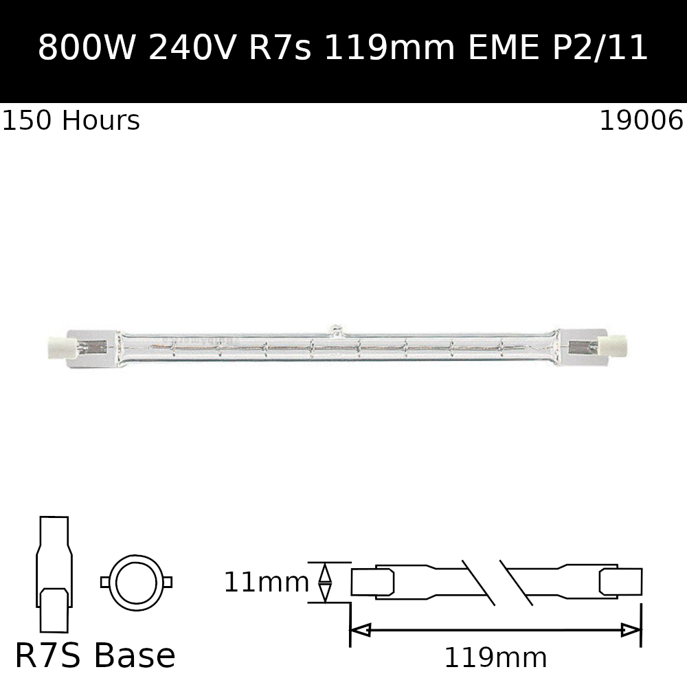 EME 240V 800W 119mm - PHILIPS 13477R - GE 23760