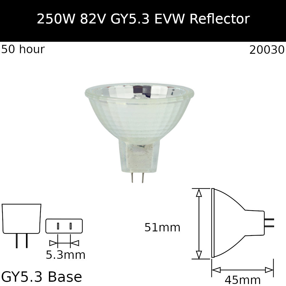 EVW 250W 82V GY5.3 - Osram Code 93505