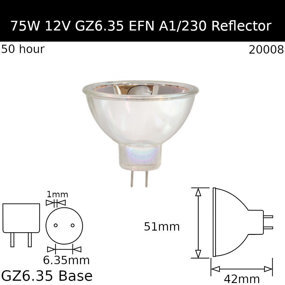 EFN 75W 12V GZ6.35 A1/230 - Osram Code 64615