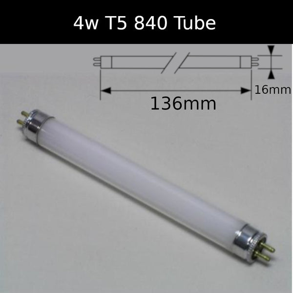 E44-Tube fluorescent t5 d=16mm l = 288mm 8 watts 450 lumens lumiere neutre  4000°k à 3,90 €