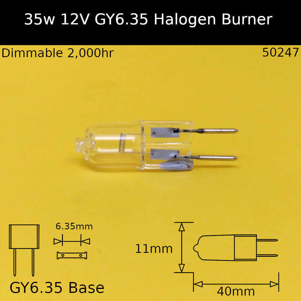 Halogen GY6.35 Low Voltage Burners