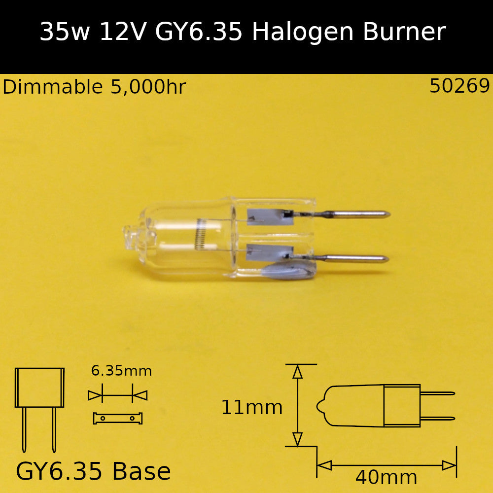 Halogen GY6.35 Low Voltage Burners