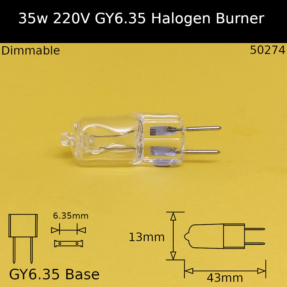Halogen 220v GY6.35 Burners