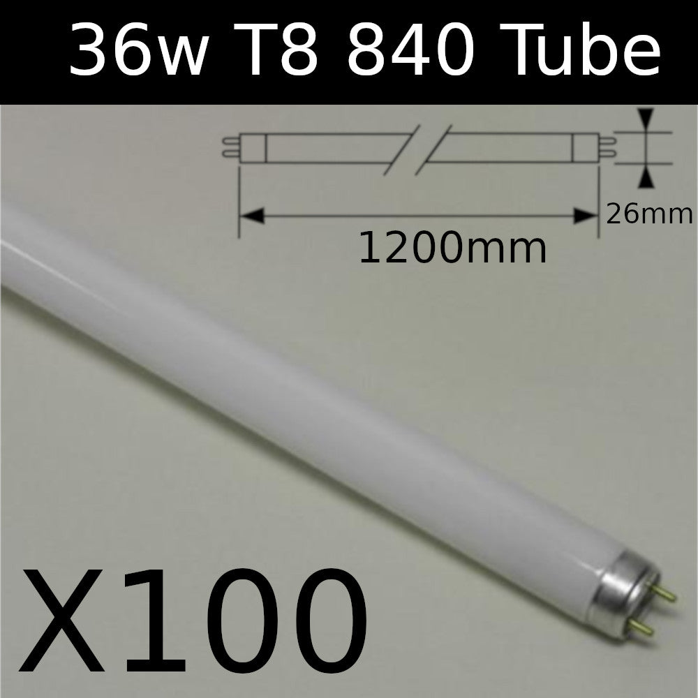 36W T8 1200mm 4,000K Cool White 840 Fluorescent Tube