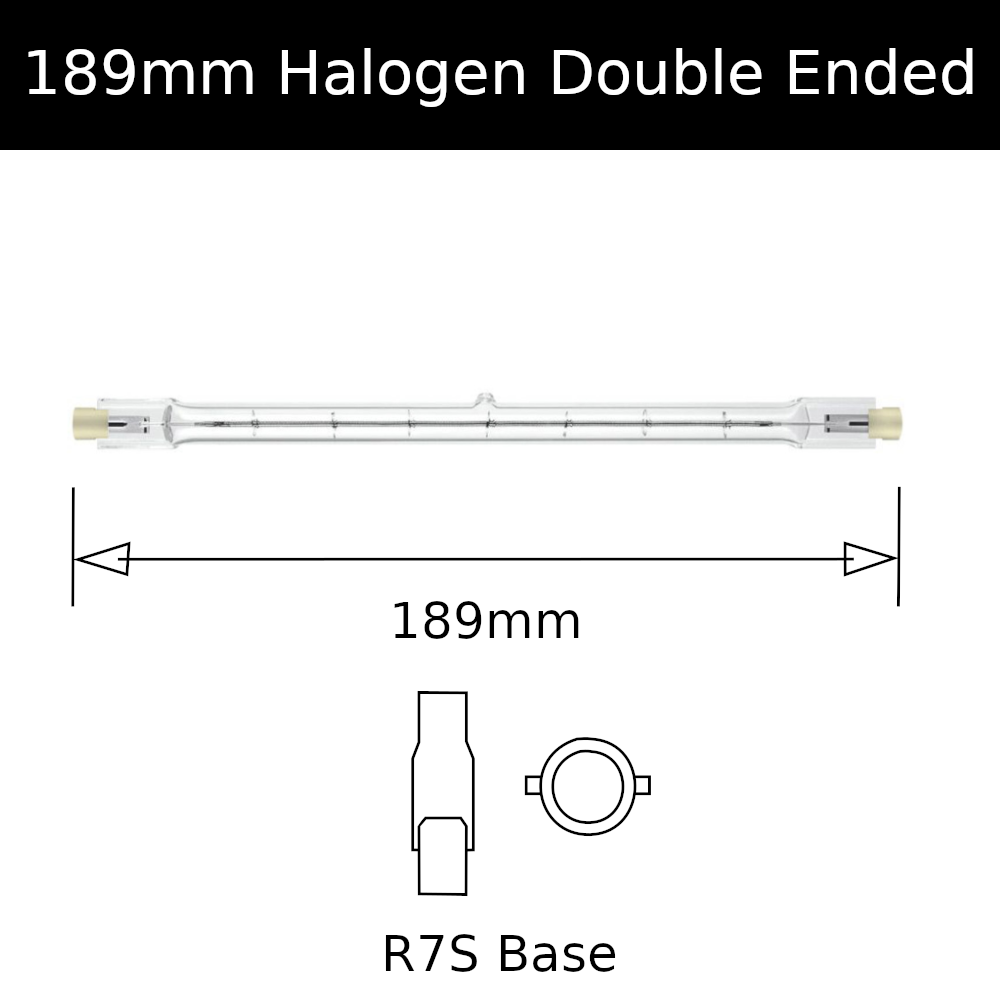 189mm Halogen Double Ended