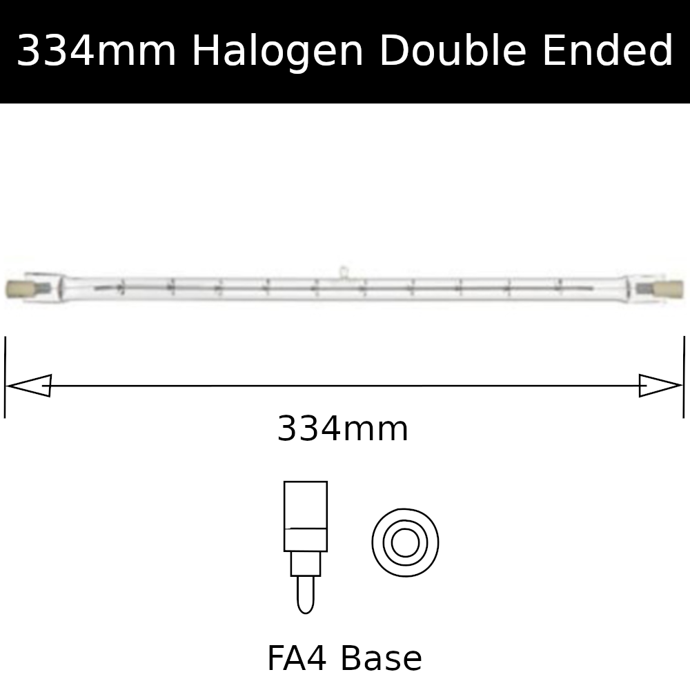 334mm Halogen Double Ended