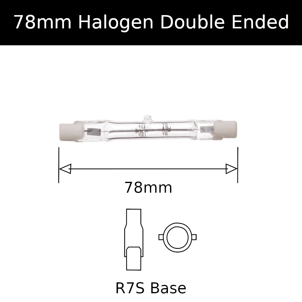 78mm Halogen Double Ended
