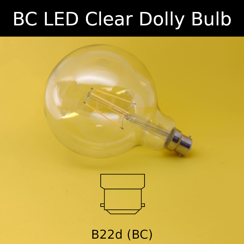 BC LED Clear Dolly Bulbs