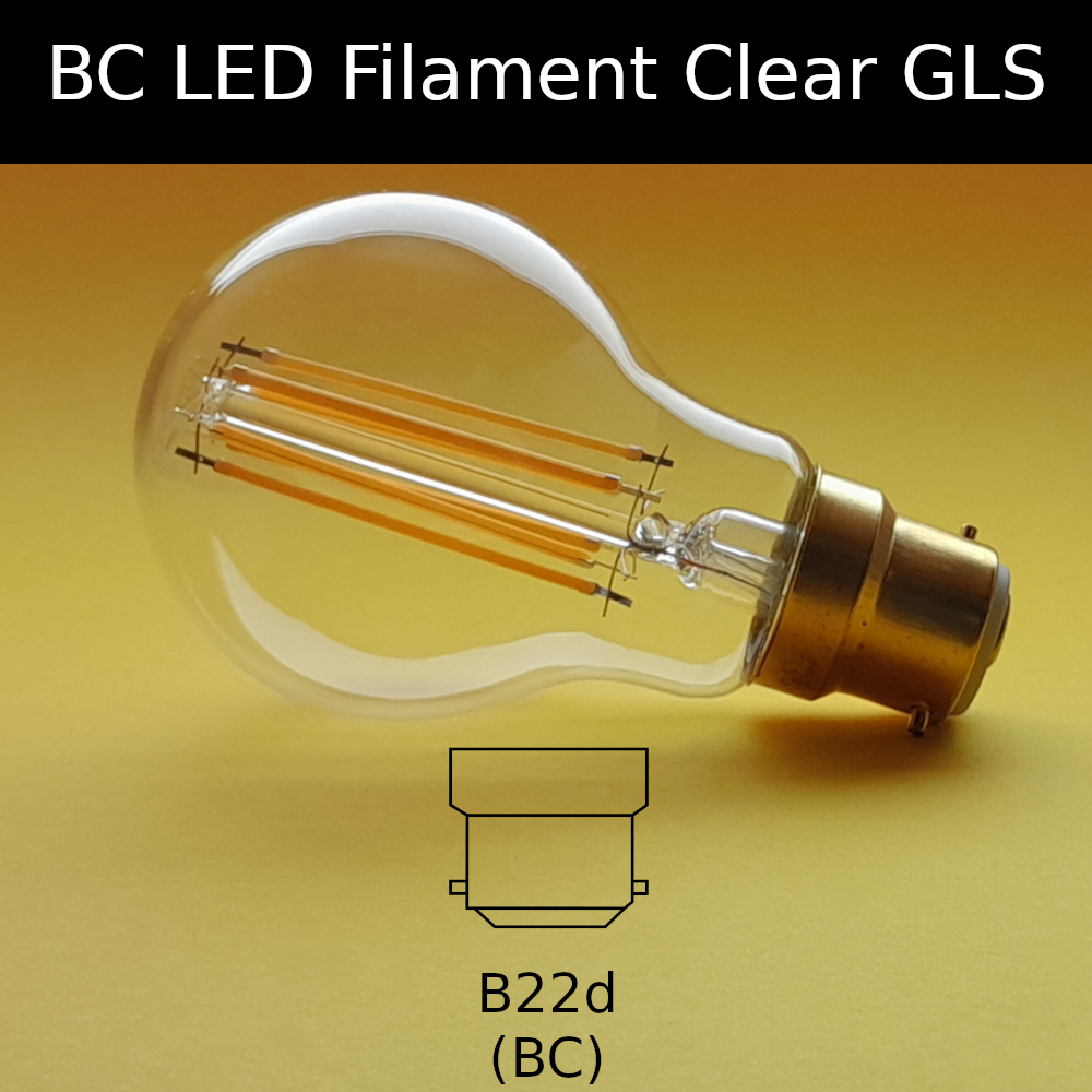 BC LED Filament Clear GLS