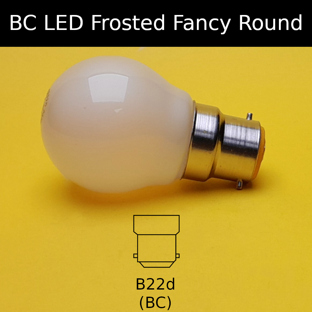 BC LED Frosted Fancy Round