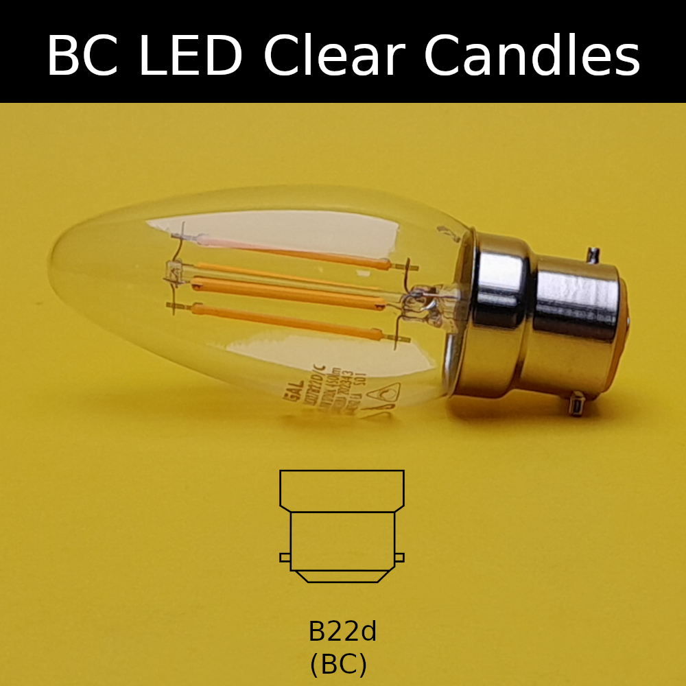 BC LED Clear Candles
