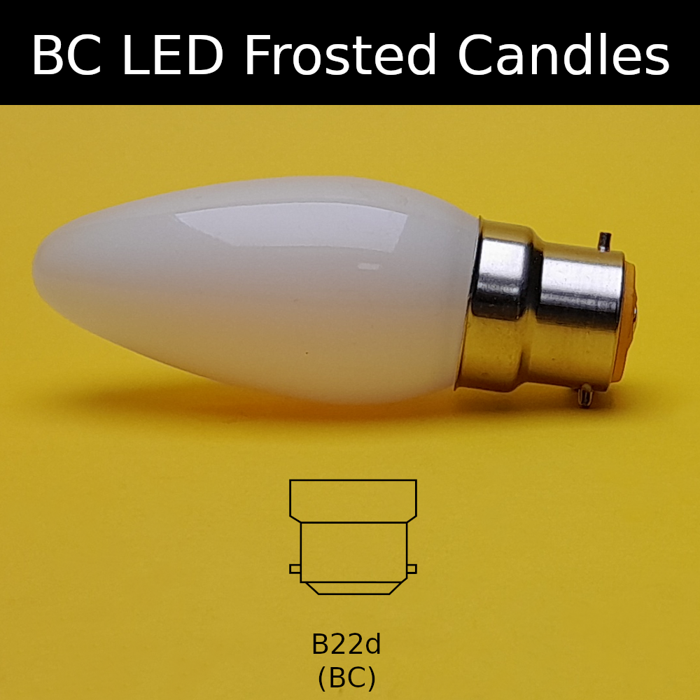 BC LED Frosted Candles