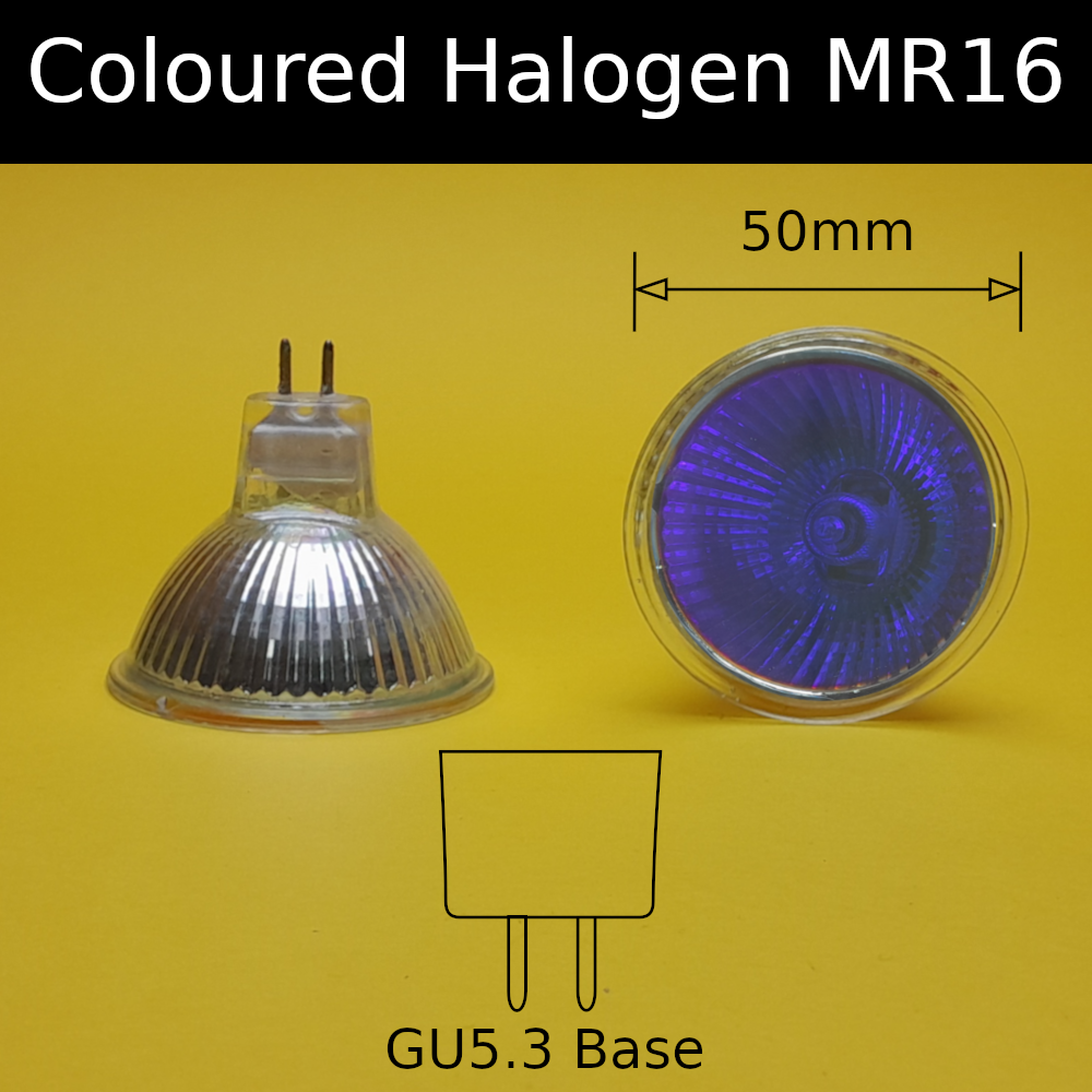 Coloured Halogen MR16 Reflector