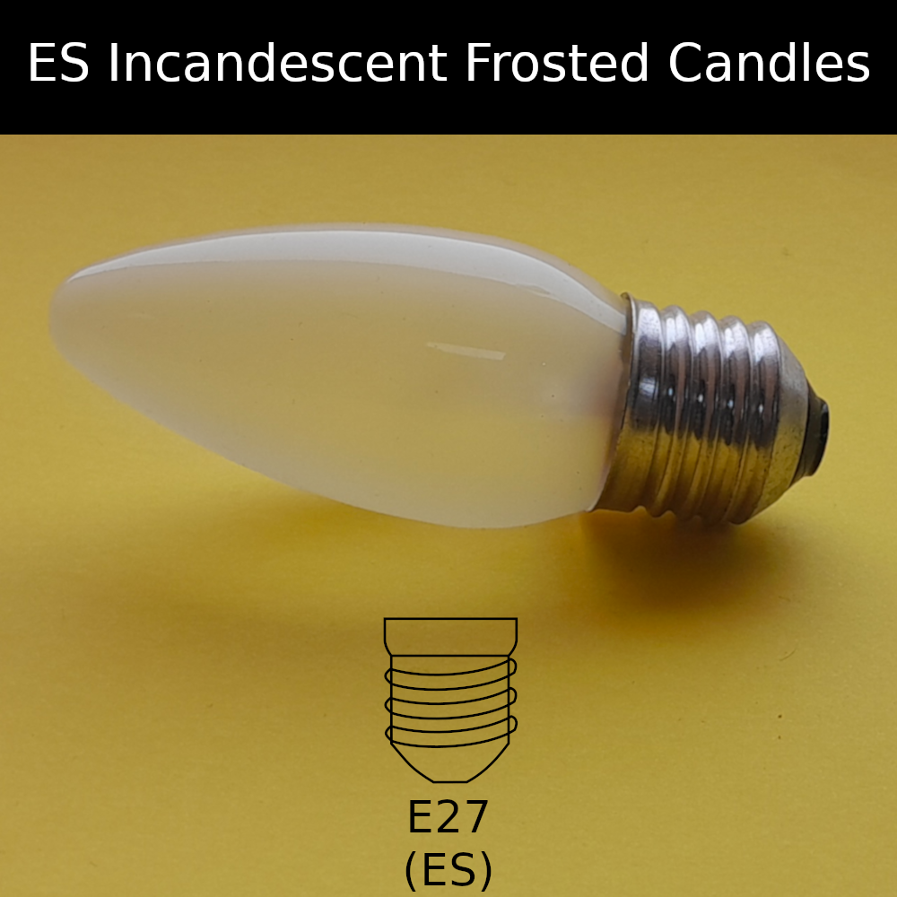 ES Incandescent Frosted Candle