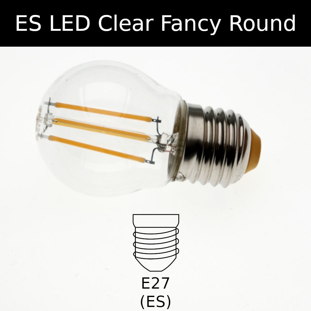 ES LED Clear Fancy Round