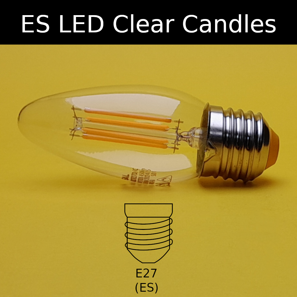 ES LED Clear Candles