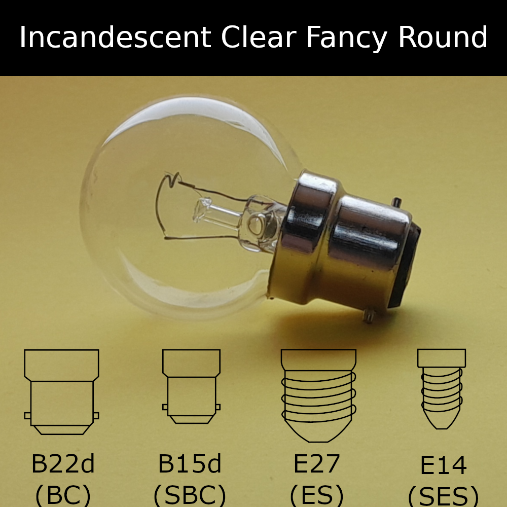 Incandescent Clear Fancy Round