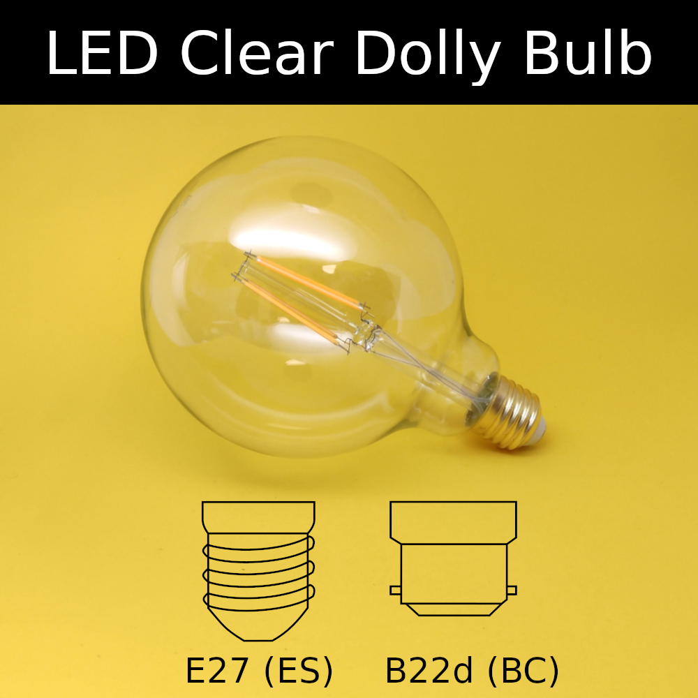 LED Clear Dolly Bulbs