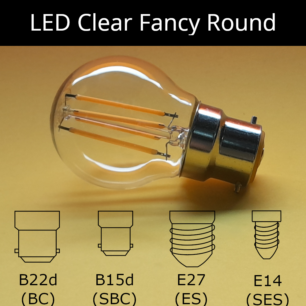 LED Clear Fancy Round