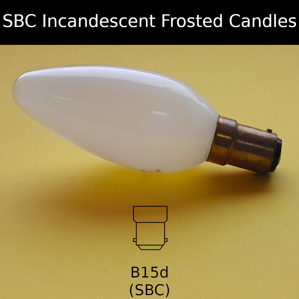SBC Incandescent Frosted Candle