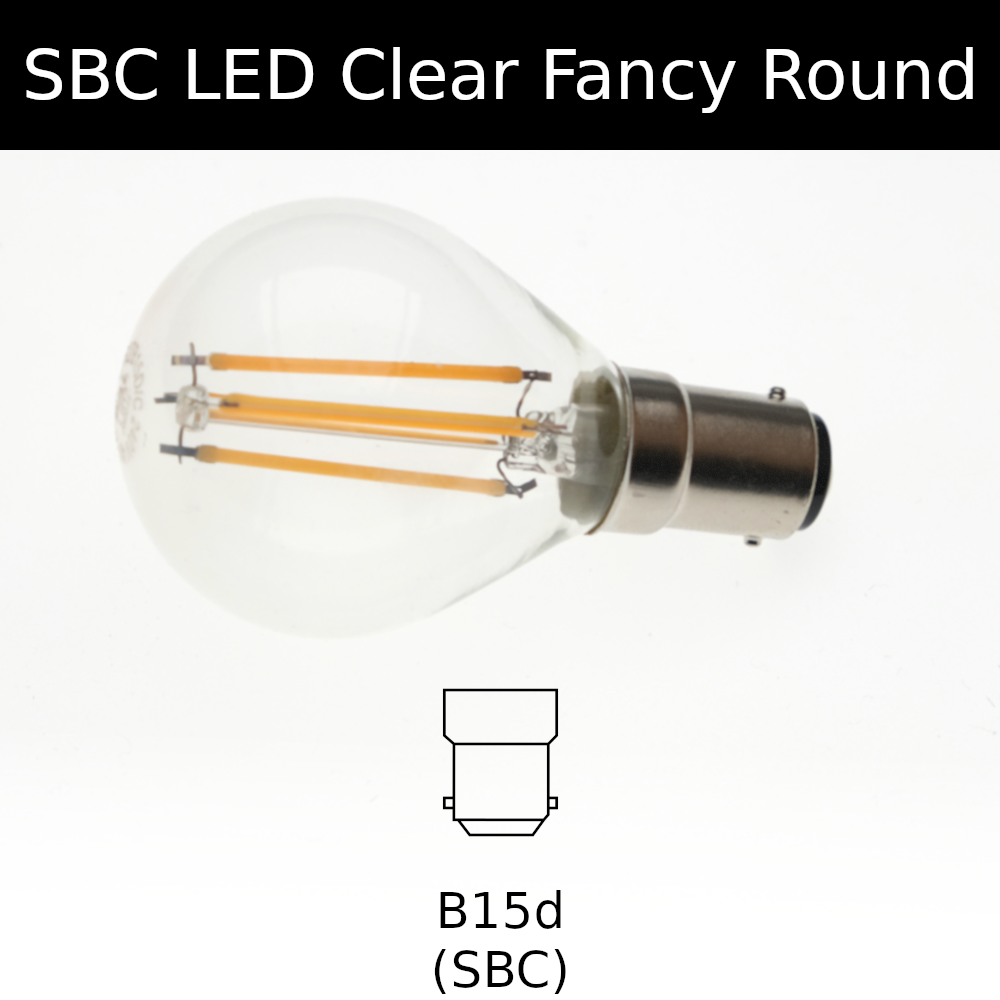 SBC LED Clear Fancy Round