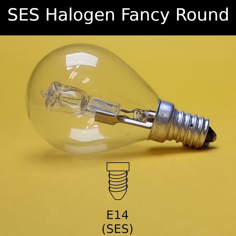 SES Halogen Fancy Round