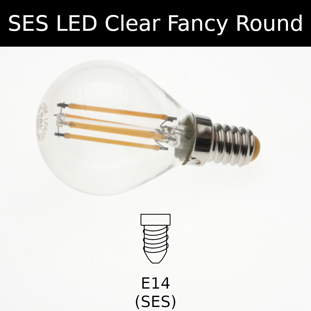 SES LED Clear Fancy Round
