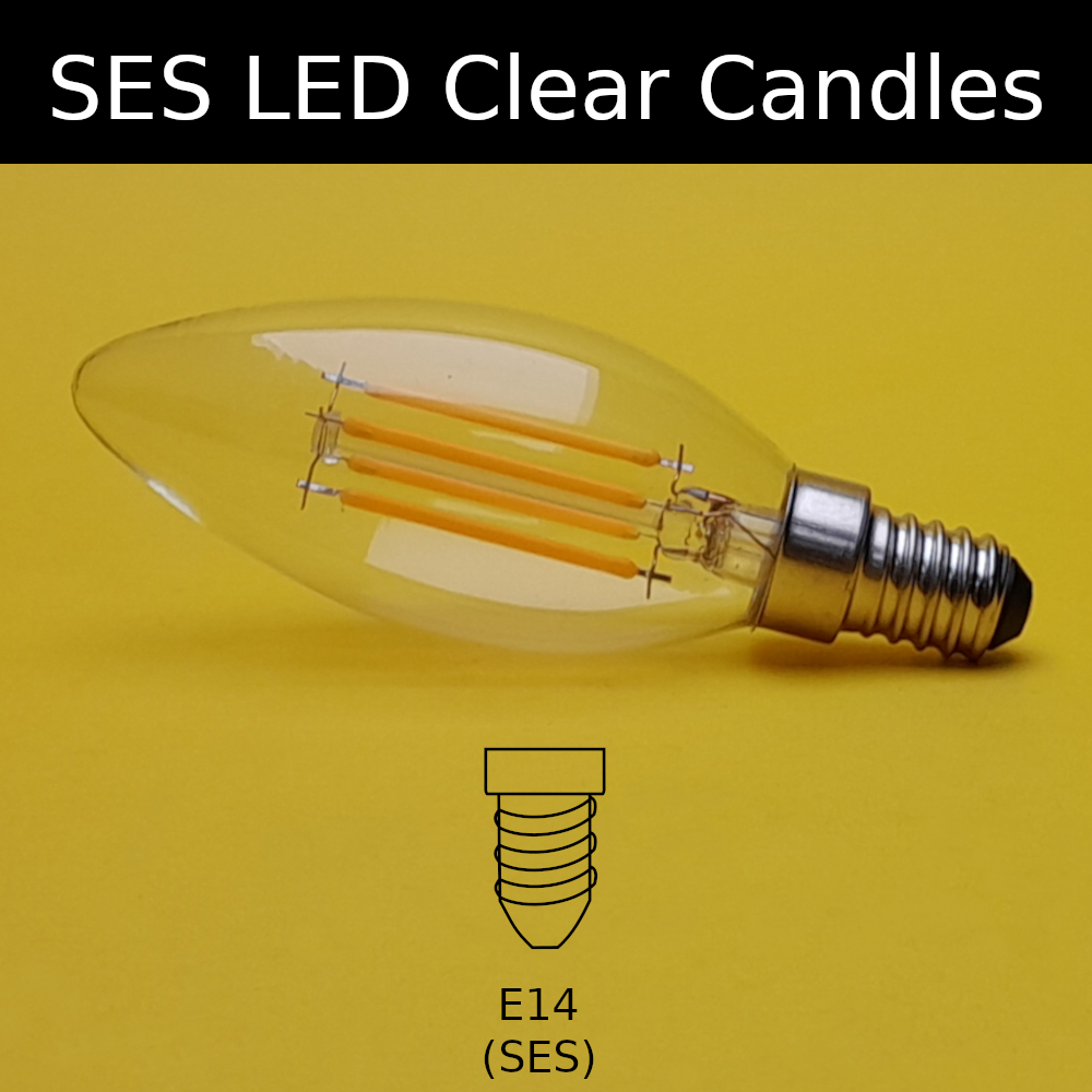 SES LED Clear Candles