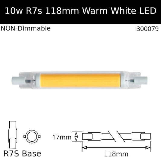 118mm / 10W - NON Dimmable / 3,000K - Warm White