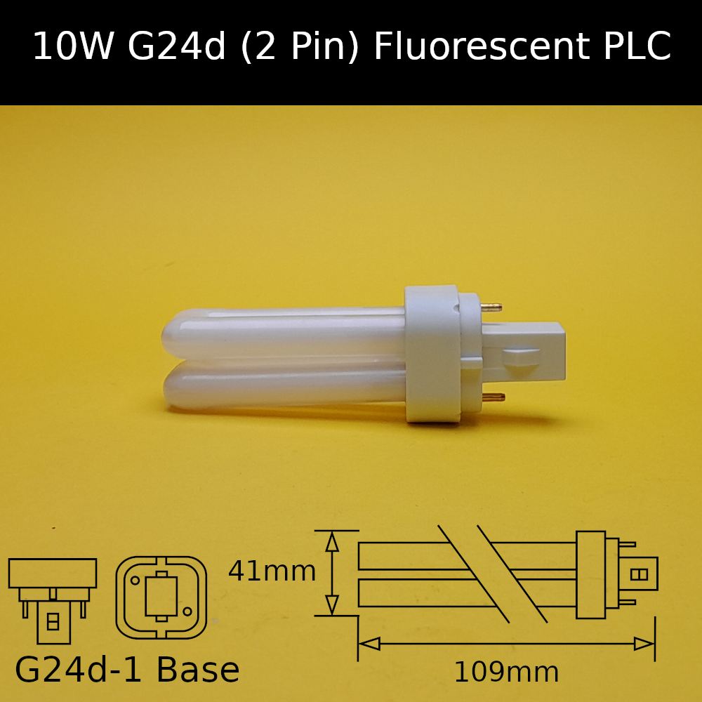 10W G24d (2 Pin) Fluorescent PLC