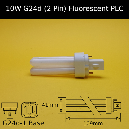 10W G24d (2 Pin) Fluorescent PLC