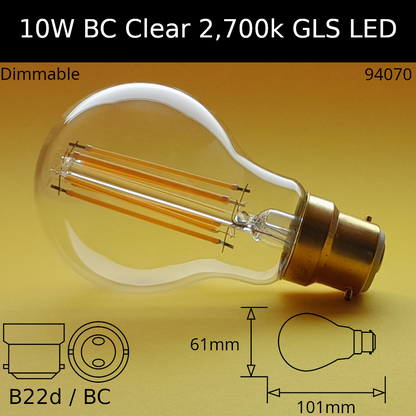 LED Filament Clear GLS