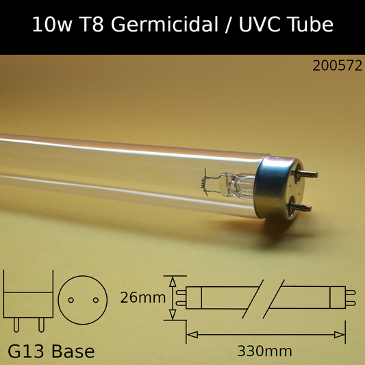 10W T8 330mm UVC Germicidal Fluorescent