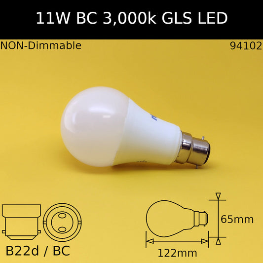 Warm White / No / 11W - 1100lm - 3000K