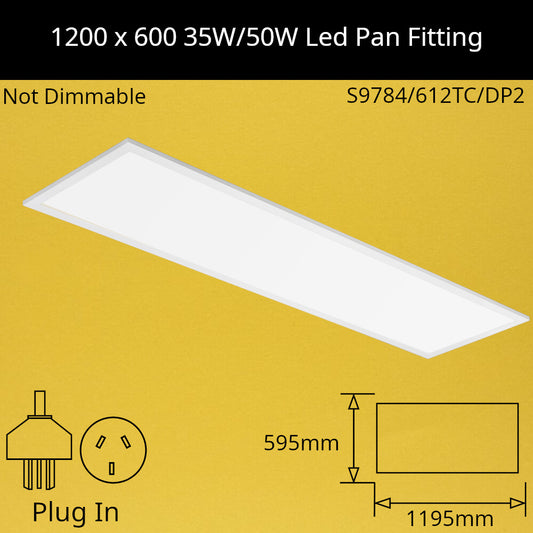1200 x 600 35W/50W CCT Led Pan Fitting